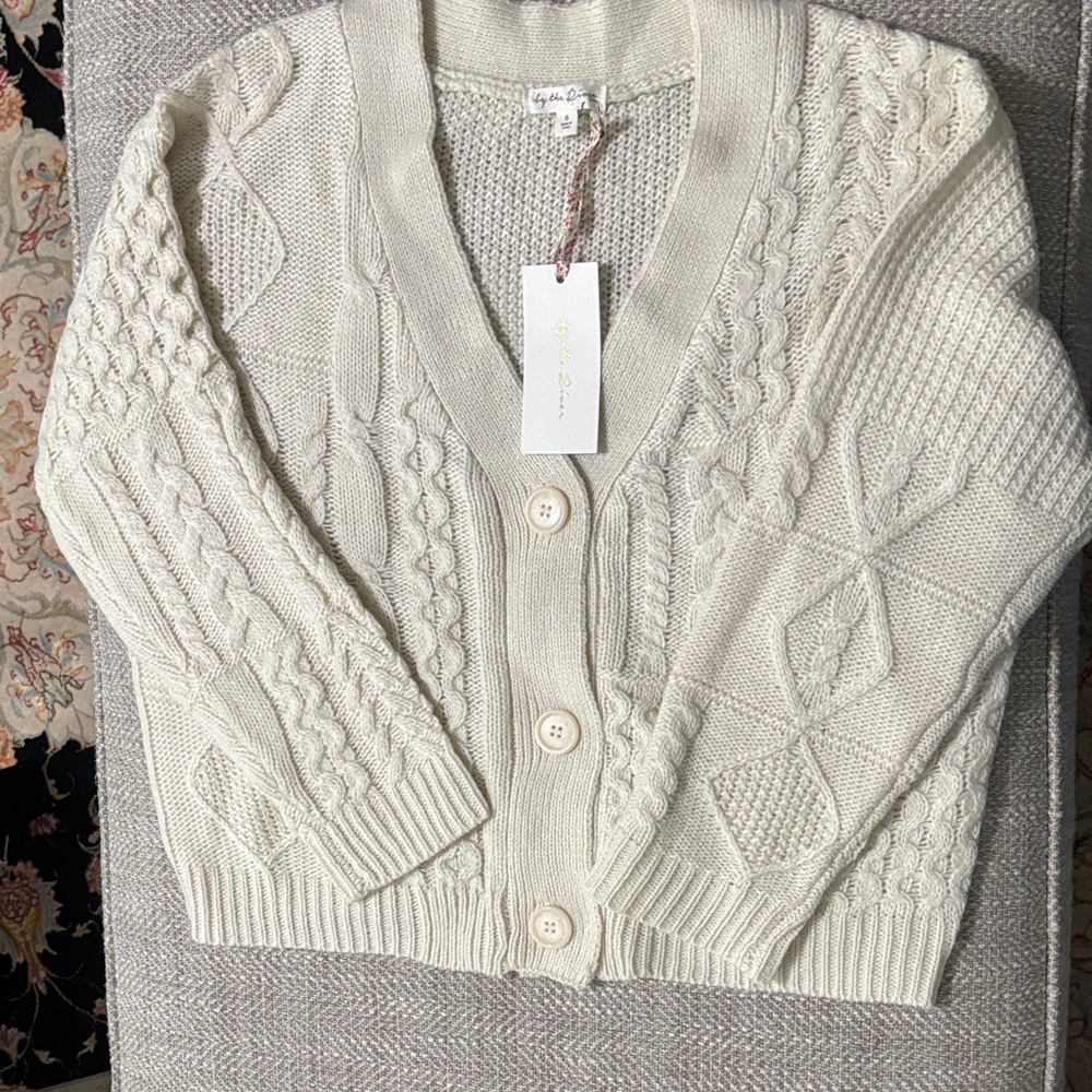 Elegant Cream Cable Knit Cardigan